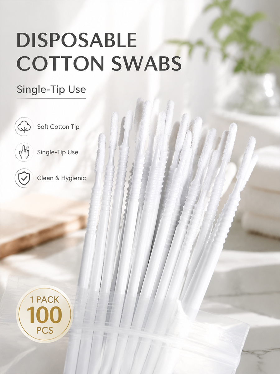 Eyelash Extension Remover - Одноразовые длинные ватные палочки для наращивания
