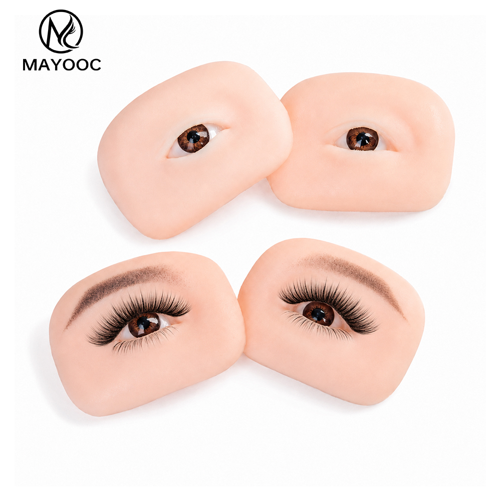 Eyelash Extension Doll Eye - Манекен для тренировки наращивания ресниц: Плоская