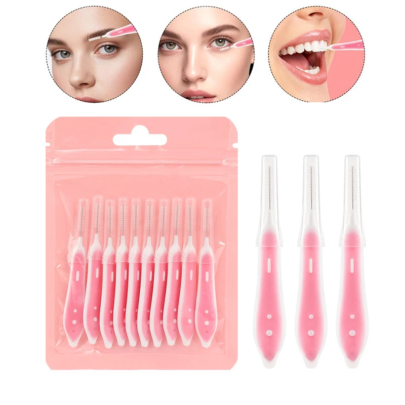 Lashes Eyelash Extension - 10 шт. кисти для бровей, мини-кисть