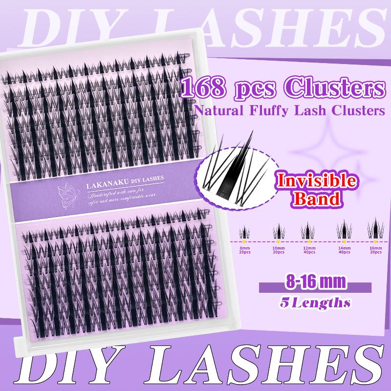 Lashes Eyelash Extension - Натуральные накладные ресницы-пучки для легкого и