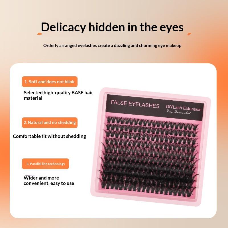 Lashes Eyelash Extension - Новые пышные толстые ресницы-пучки 10 рядов,