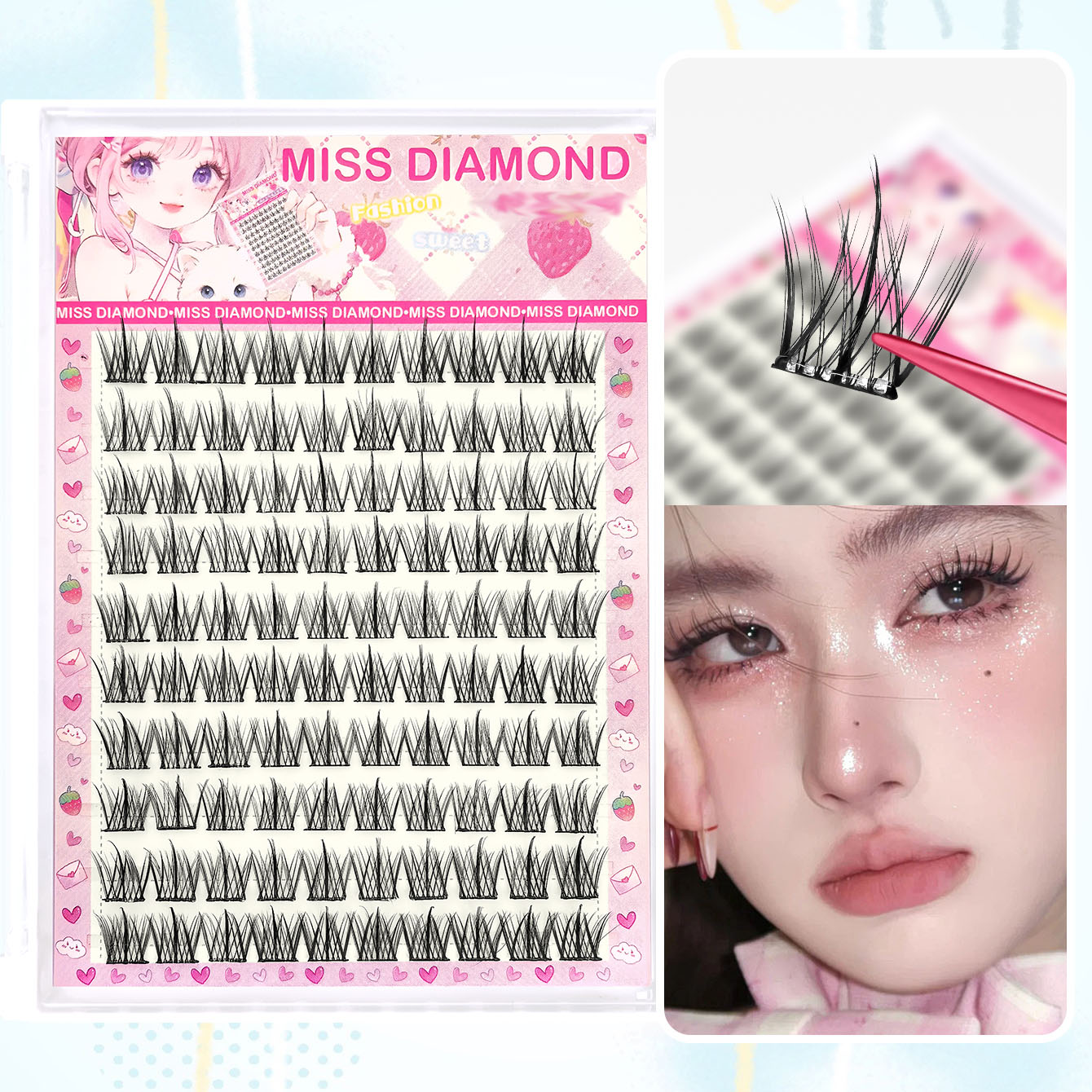 Eyelash Extension C Curl - 10 рядов накладных ресниц большой вместимости
