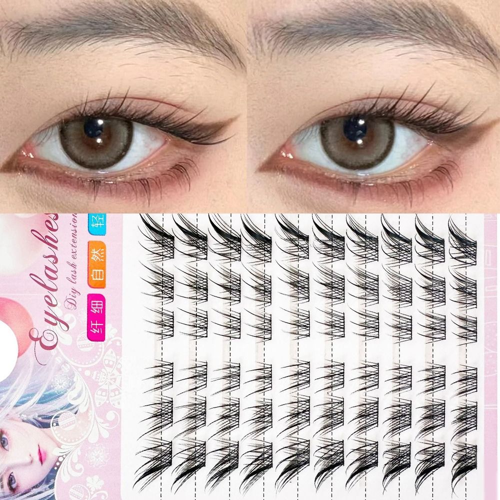 Eyelash Extension C Curl - 3D кошачий глаз кластеры ресниц натуральные