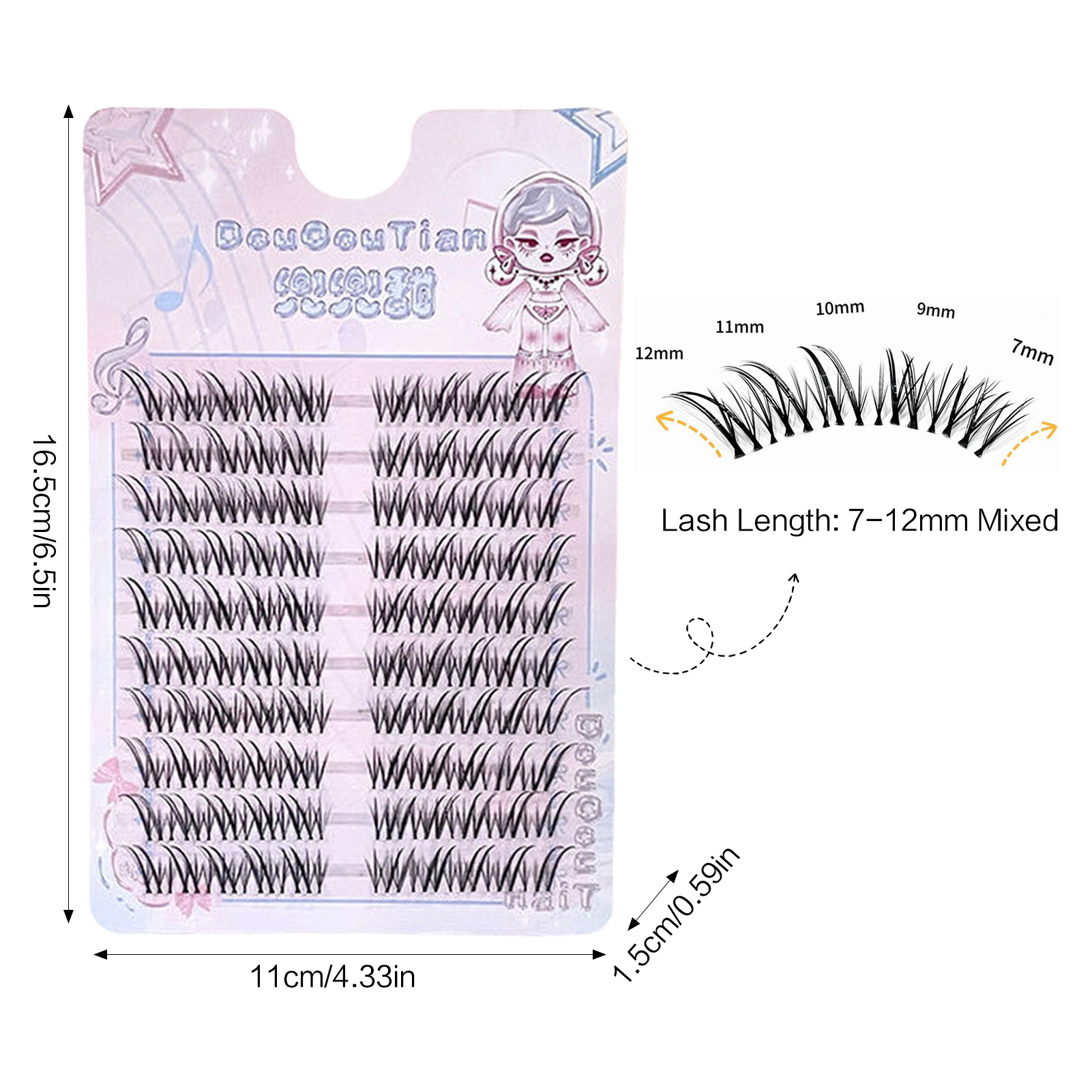 Накладные ресницы в стиле лисы – обзор и цена Eyelash Extension C Curl