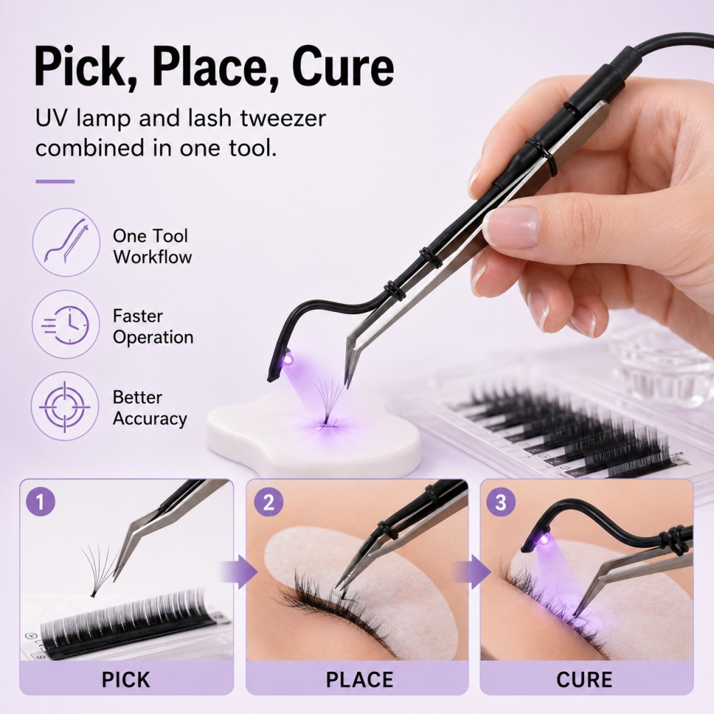 Миниатюрная УФ-лампа-пинцет дл – обзор и цена Eyelash Extension Led