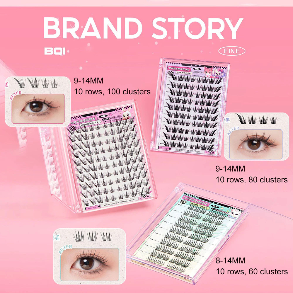 BQI 10-рядные накладные ресниц – обзор и цена Eyelash Extension C Curl