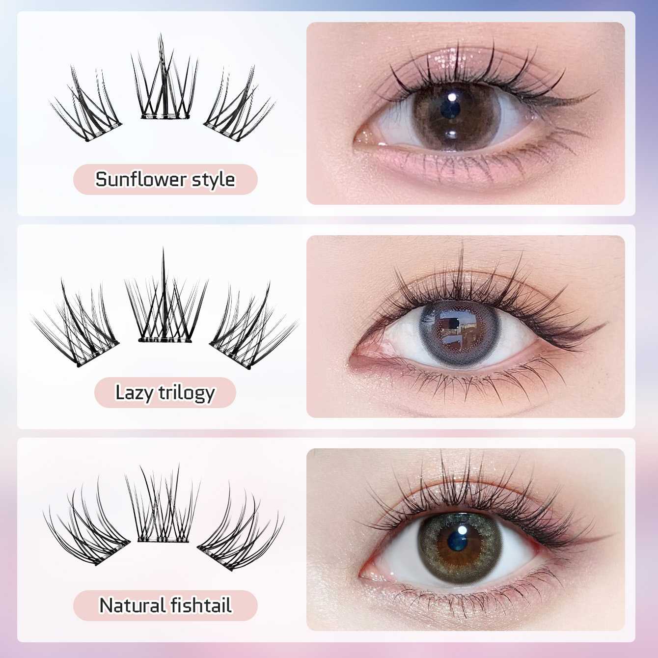10 рядов накладных ресниц боль – обзор и цена Eyelash Extension C Curl