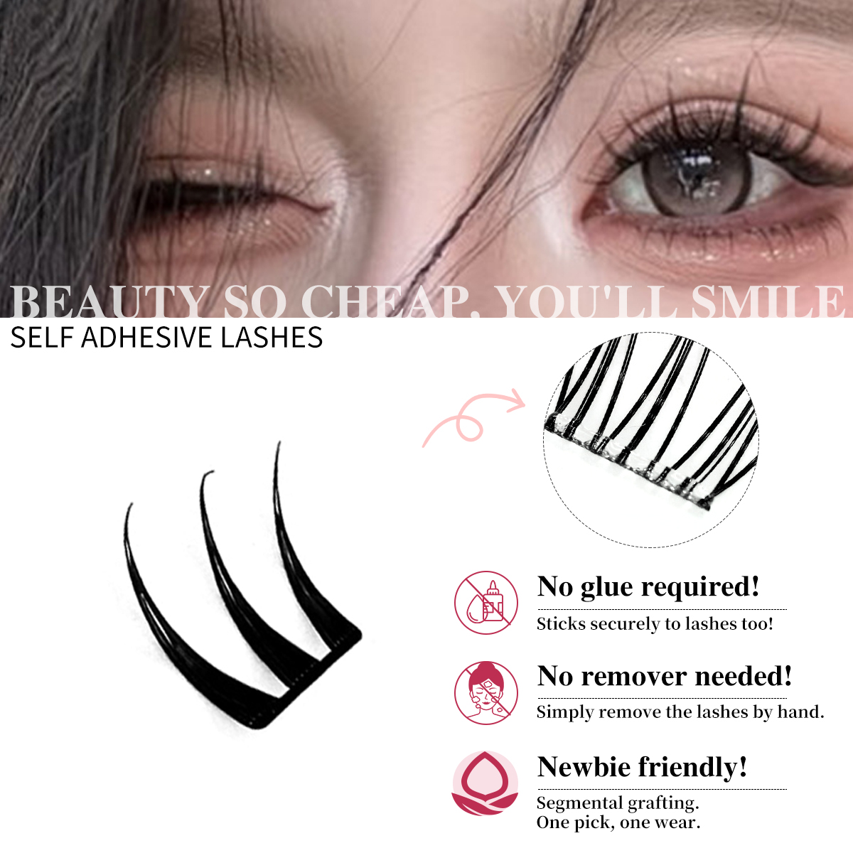 Кластеры ресниц без клея, ульт – обзор и цена Eyelash Extension Menu